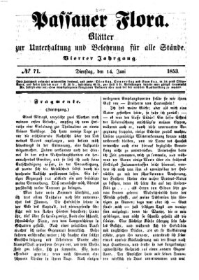 Passauer Flora Dienstag 14. Juni 1853