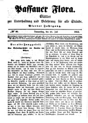 Passauer Flora Donnerstag 28. Juli 1853