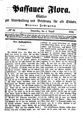 Passauer Flora Donnerstag 4. August 1853