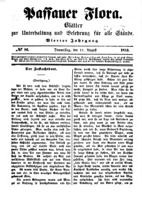 Passauer Flora Donnerstag 11. August 1853