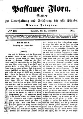 Passauer Flora Samstag 10. September 1853