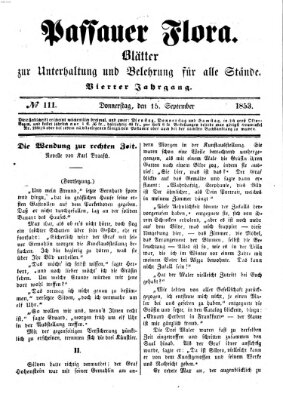 Passauer Flora Donnerstag 15. September 1853