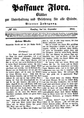 Passauer Flora Samstag 24. September 1853