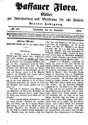 Passauer Flora Donnerstag 29. September 1853