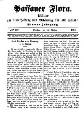 Passauer Flora Samstag 22. Oktober 1853