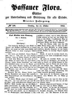 Passauer Flora Dienstag 25. Oktober 1853