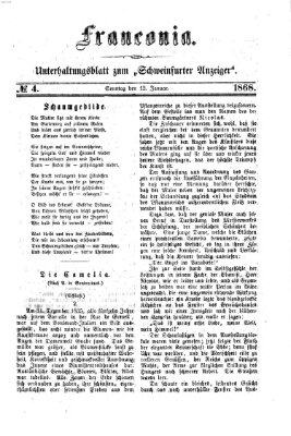 Franconia (Schweinfurter Anzeiger) Sonntag 12. Januar 1868