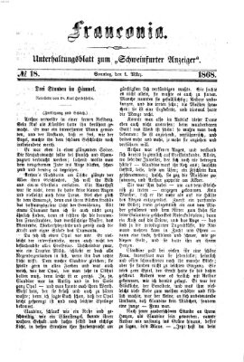 Franconia (Schweinfurter Anzeiger) Sonntag 1. März 1868