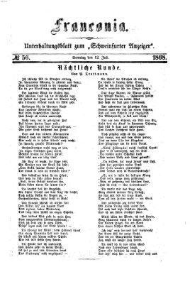 Franconia (Schweinfurter Anzeiger) Sonntag 12. Juli 1868