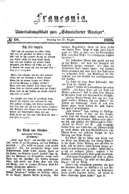 Franconia (Schweinfurter Anzeiger) Sonntag 23. August 1868