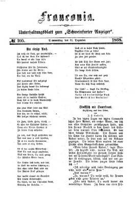 Franconia (Schweinfurter Anzeiger) Donnerstag 31. Dezember 1868