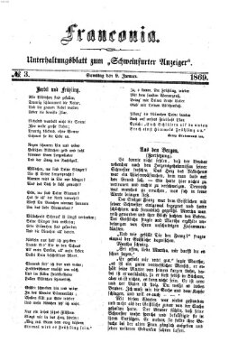 Franconia (Schweinfurter Anzeiger) Samstag 9. Januar 1869