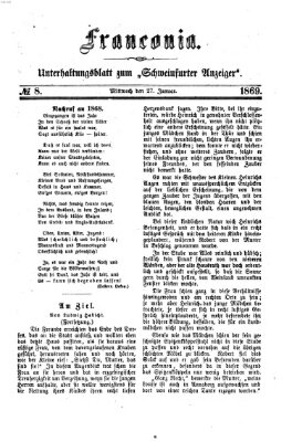 Franconia (Schweinfurter Anzeiger) Mittwoch 27. Januar 1869