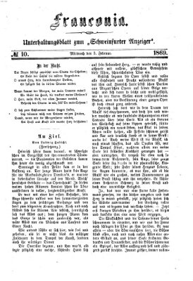 Franconia (Schweinfurter Anzeiger) Mittwoch 3. Februar 1869