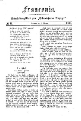 Franconia (Schweinfurter Anzeiger) Samstag 6. Februar 1869