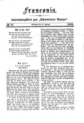 Franconia (Schweinfurter Anzeiger) Mittwoch 10. Februar 1869