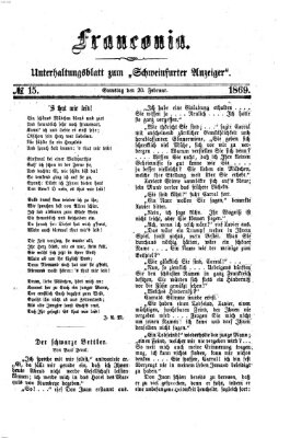 Franconia (Schweinfurter Anzeiger) Samstag 20. Februar 1869