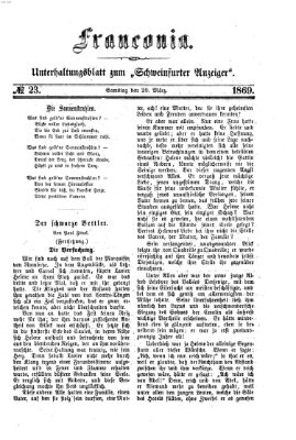 Franconia (Schweinfurter Anzeiger) Samstag 20. März 1869