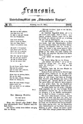 Franconia (Schweinfurter Anzeiger) Samstag 27. März 1869