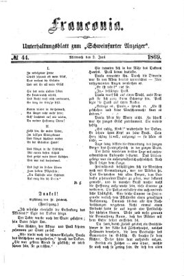 Franconia (Schweinfurter Anzeiger) Mittwoch 2. Juni 1869