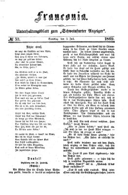 Franconia (Schweinfurter Anzeiger) Samstag 3. Juli 1869