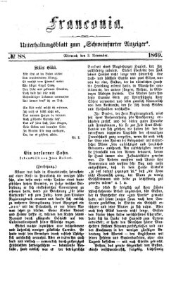 Franconia (Schweinfurter Anzeiger) Mittwoch 3. November 1869