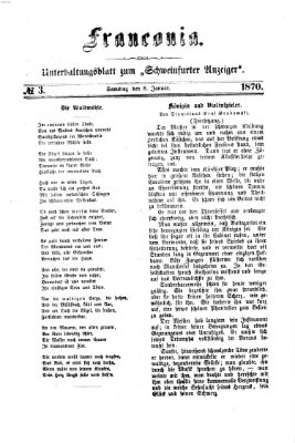 Franconia (Schweinfurter Anzeiger) Samstag 8. Januar 1870