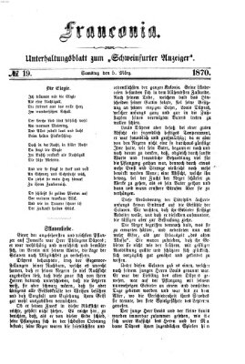 Franconia (Schweinfurter Anzeiger) Samstag 5. März 1870