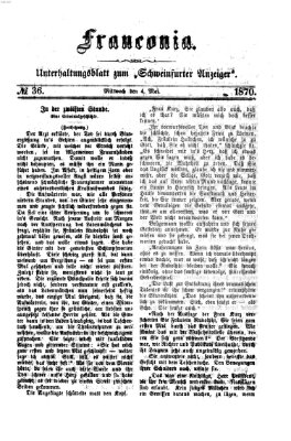 Franconia (Schweinfurter Anzeiger) Mittwoch 4. Mai 1870