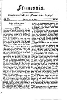 Franconia (Schweinfurter Anzeiger) Samstag 14. Mai 1870