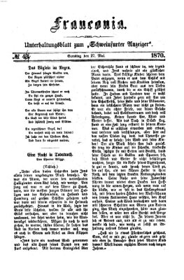 Franconia (Schweinfurter Anzeiger) Freitag 27. Mai 1870