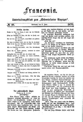 Franconia (Schweinfurter Anzeiger) Mittwoch 8. Juni 1870