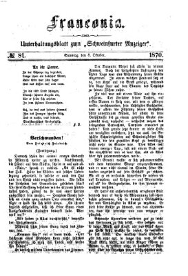 Franconia (Schweinfurter Anzeiger) Samstag 8. Oktober 1870