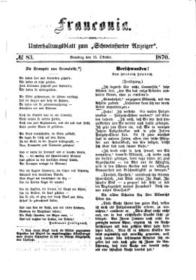 Franconia (Schweinfurter Anzeiger) Samstag 15. Oktober 1870