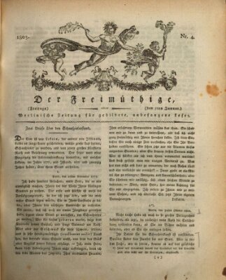 Der Freimüthige oder Berlinische Zeitung für gebildete, unbefangene Leser (Der Freimüthige oder Unterhaltungsblatt für gebildete, unbefangene Leser) Freitag 7. Januar 1803