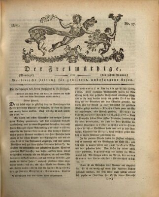 Der Freimüthige oder Berlinische Zeitung für gebildete, unbefangene Leser (Der Freimüthige oder Unterhaltungsblatt für gebildete, unbefangene Leser) Montag 31. Januar 1803