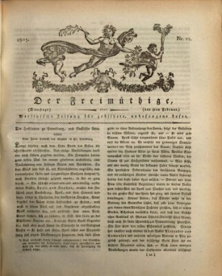 Der Freimüthige oder Berlinische Zeitung für gebildete, unbefangene Leser (Der Freimüthige oder Unterhaltungsblatt für gebildete, unbefangene Leser) Dienstag 8. Februar 1803