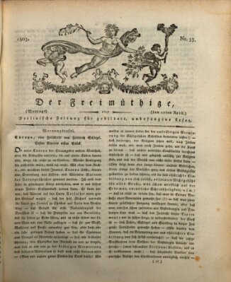 Der Freimüthige oder Berlinische Zeitung für gebildete, unbefangene Leser (Der Freimüthige oder Unterhaltungsblatt für gebildete, unbefangene Leser) Sonntag 10. April 1803