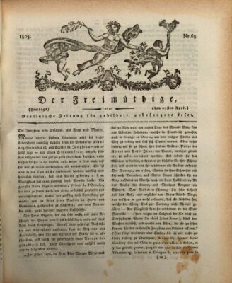 Der Freimüthige oder Berlinische Zeitung für gebildete, unbefangene Leser (Der Freimüthige oder Unterhaltungsblatt für gebildete, unbefangene Leser) Freitag 29. April 1803