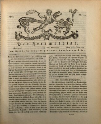 Der Freimüthige oder Berlinische Zeitung für gebildete, unbefangene Leser (Der Freimüthige oder Unterhaltungsblatt für gebildete, unbefangene Leser) Freitag 24. Juni 1803