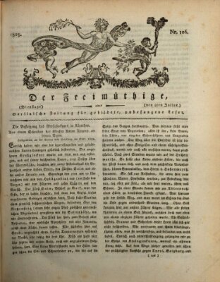 Der Freimüthige oder Berlinische Zeitung für gebildete, unbefangene Leser (Der Freimüthige oder Unterhaltungsblatt für gebildete, unbefangene Leser) Dienstag 5. Juli 1803