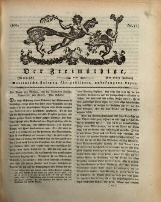 Der Freimüthige oder Berlinische Zeitung für gebildete, unbefangene Leser (Der Freimüthige oder Unterhaltungsblatt für gebildete, unbefangene Leser) Montag 25. Juli 1803