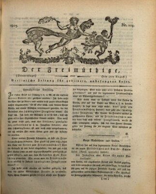 Der Freimüthige oder Berlinische Zeitung für gebildete, unbefangene Leser (Der Freimüthige oder Unterhaltungsblatt für gebildete, unbefangene Leser) Donnerstag 4. August 1803