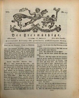 Der Freimüthige oder Berlinische Zeitung für gebildete, unbefangene Leser (Der Freimüthige oder Unterhaltungsblatt für gebildete, unbefangene Leser) Montag 29. August 1803