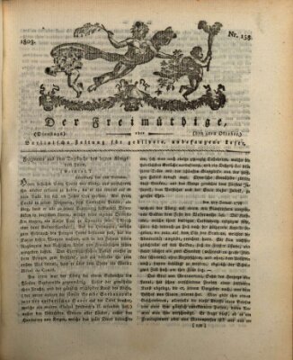 Der Freimüthige oder Berlinische Zeitung für gebildete, unbefangene Leser (Der Freimüthige oder Unterhaltungsblatt für gebildete, unbefangene Leser) Dienstag 4. Oktober 1803