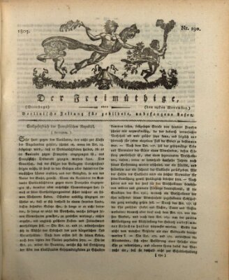 Der Freimüthige oder Berlinische Zeitung für gebildete, unbefangene Leser (Der Freimüthige oder Unterhaltungsblatt für gebildete, unbefangene Leser) Dienstag 29. November 1803