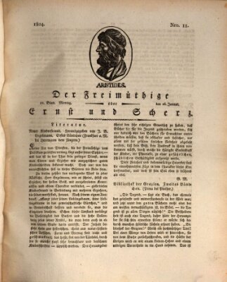 Der Freimüthige oder Ernst und Scherz (Der Freimüthige oder Unterhaltungsblatt für gebildete, unbefangene Leser) Montag 16. Januar 1804