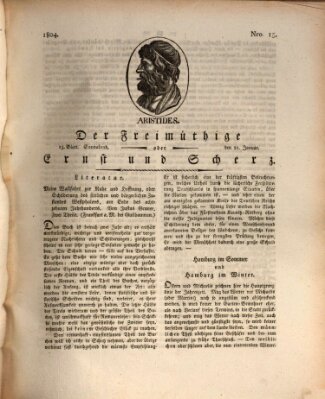 Der Freimüthige oder Ernst und Scherz (Der Freimüthige oder Unterhaltungsblatt für gebildete, unbefangene Leser) Samstag 21. Januar 1804