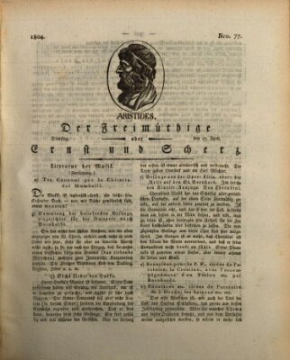 Der Freimüthige oder Ernst und Scherz (Der Freimüthige oder Unterhaltungsblatt für gebildete, unbefangene Leser) Dienstag 17. April 1804