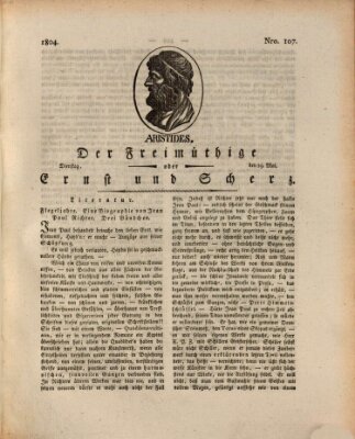 Der Freimüthige oder Ernst und Scherz (Der Freimüthige oder Unterhaltungsblatt für gebildete, unbefangene Leser) Dienstag 29. Mai 1804